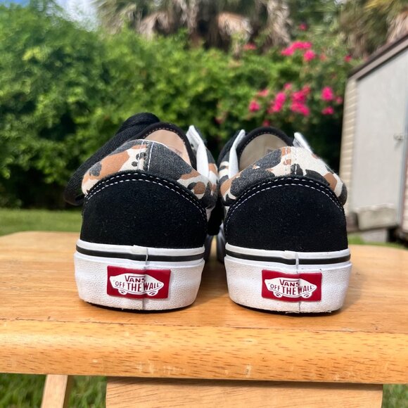 Vans Old Skool Cow Multi Camo Animal Print Low Top Sneakers Size 6.5 - Picture 4 of 7